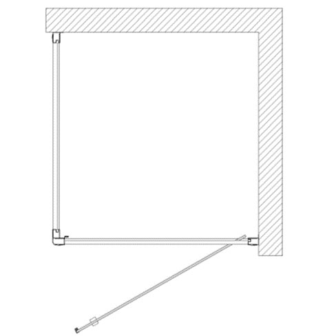 A1603 Pivot Door - Semi-Frameless Shower Enclosures (6mm)