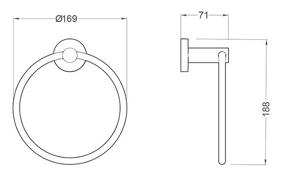 bathroom accessories towel ring