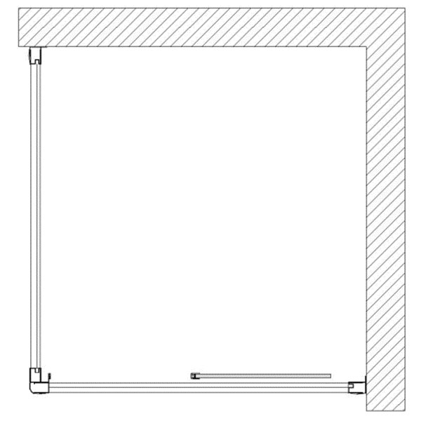 A1605 Two Sliding Door - Semi-Frameless Shower Enclosures (6mm)